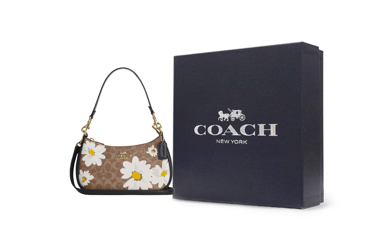 Сумка женская Coach Teri 24 Floral Print Brand Logo - Boxette Shop
