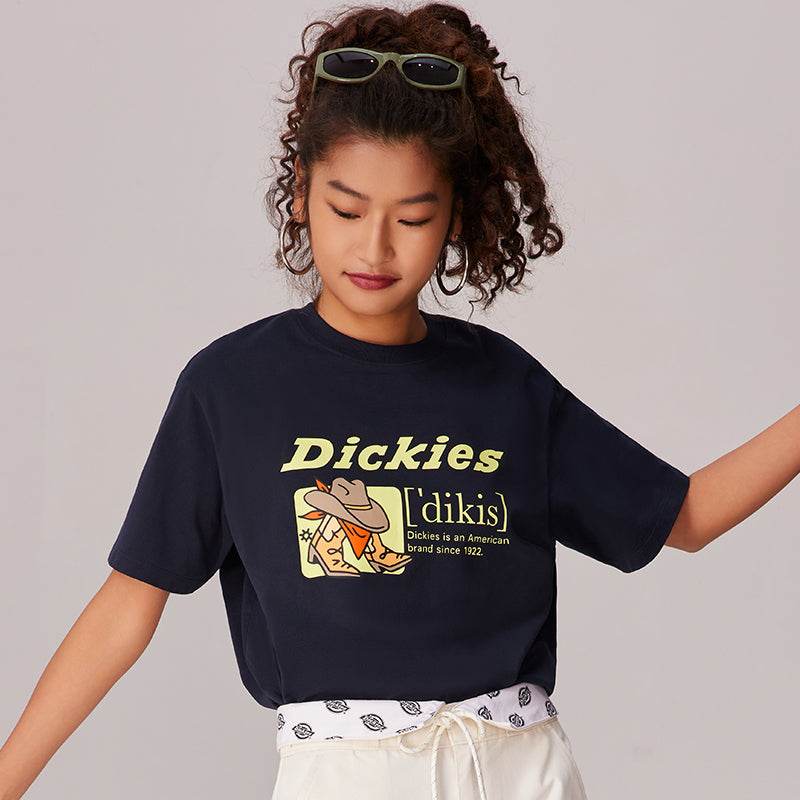 Футболка Dickies Letters Cartoon Printed Round Neck - Boxette Shop