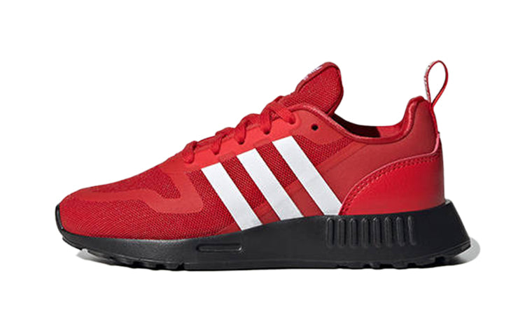 Adidas originals multix ткань модные повседневные амортизирующие износостойкие низкопробные детские кроссовки красного цвета для средних и маленьких детей