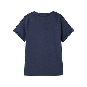 Le coq le coq sportif ochiq havoda kundalik maktubli naqshli ekipaj bo'yinli pullover qisqa yengli futbolka ayollar