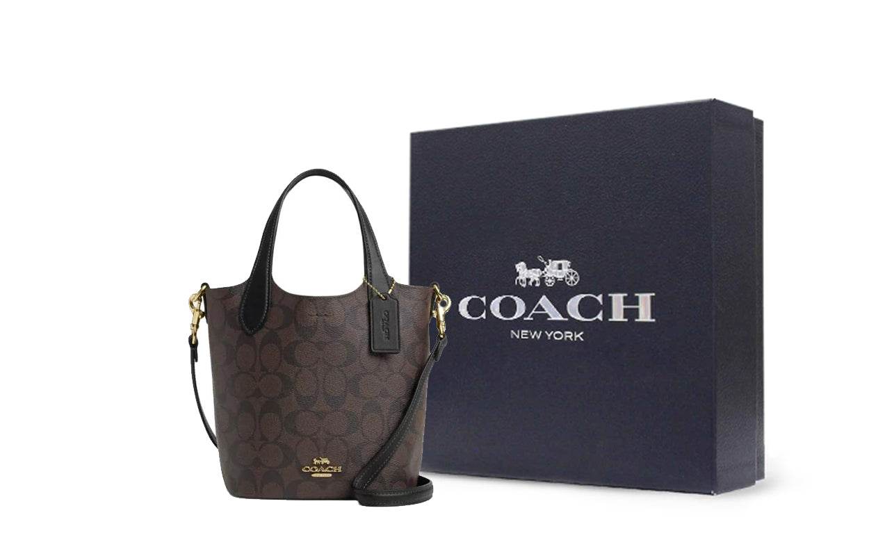 Сумка женская Coach Hanna 18 Brand Logo Magnetic Snap - Boxette Shop