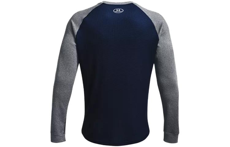 Under armour under armour casual colour block knit sports jersey men's dark blue grey