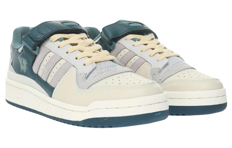 Adidas originals forum low sanshingdui художник чжан цюань лично подписал подарочную коробку удобная ретро универсальная низкопробная обувь мужчины и женщины с одинаковыми моделями белый зеленый