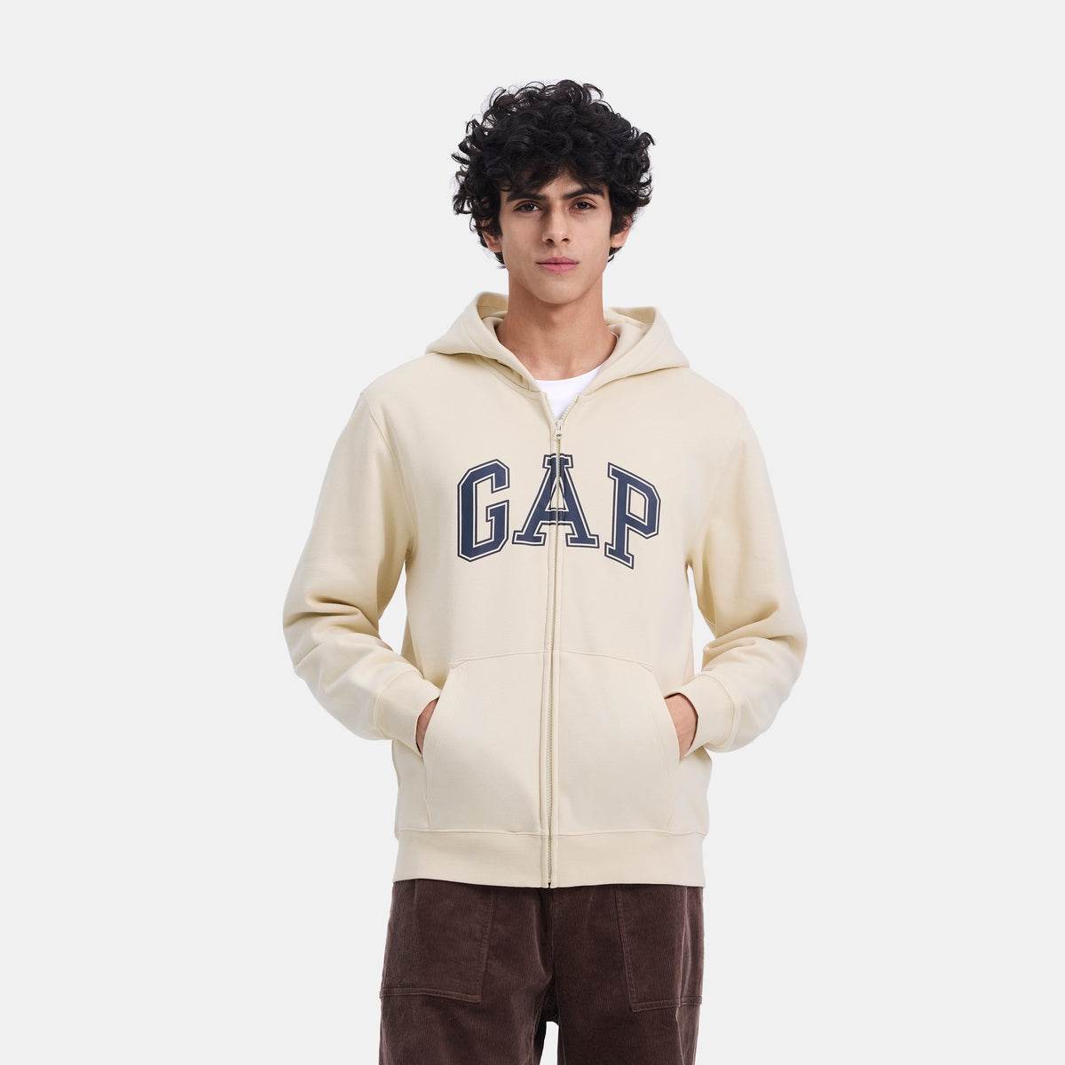 Gap осень письмо логотип принт мягкой капюшоном случайные куртка толстовка мужские и женские модели - Boxette Shop
