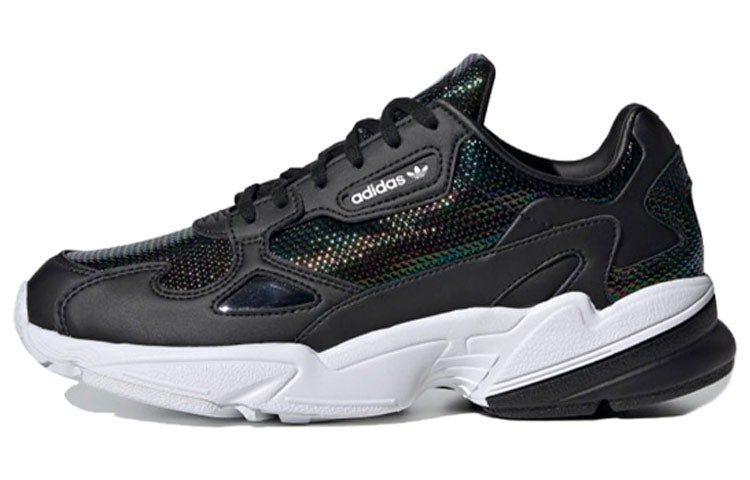 Adidas originals falcon удобная повседневная низкопробная женская повседневная обувь темно-черного цвета