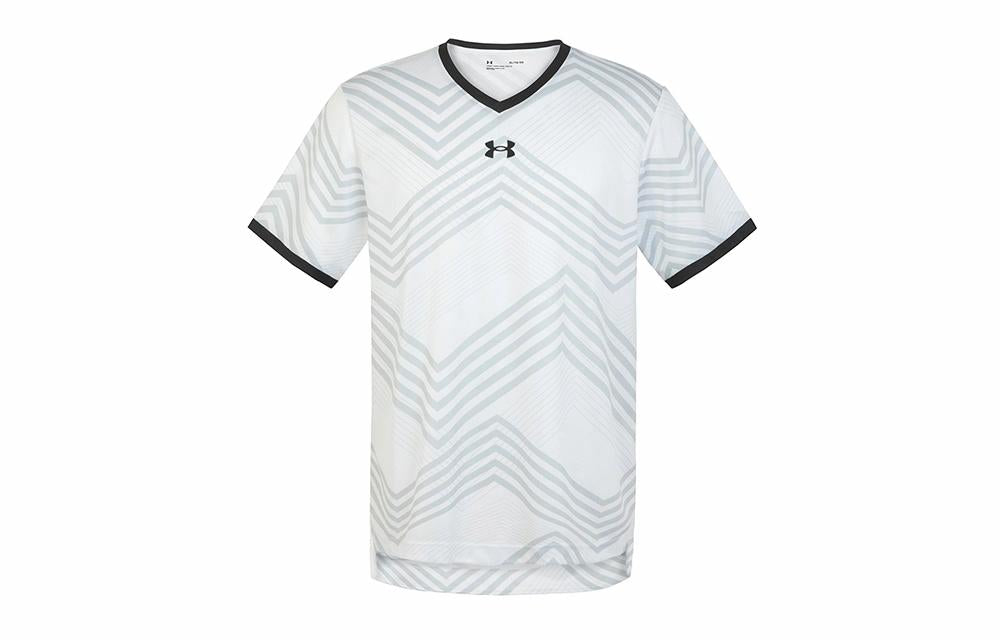 Футболка с коротким рукавом under armour training jersey stripe quick dry straight t-shirt мужская и женская белая
