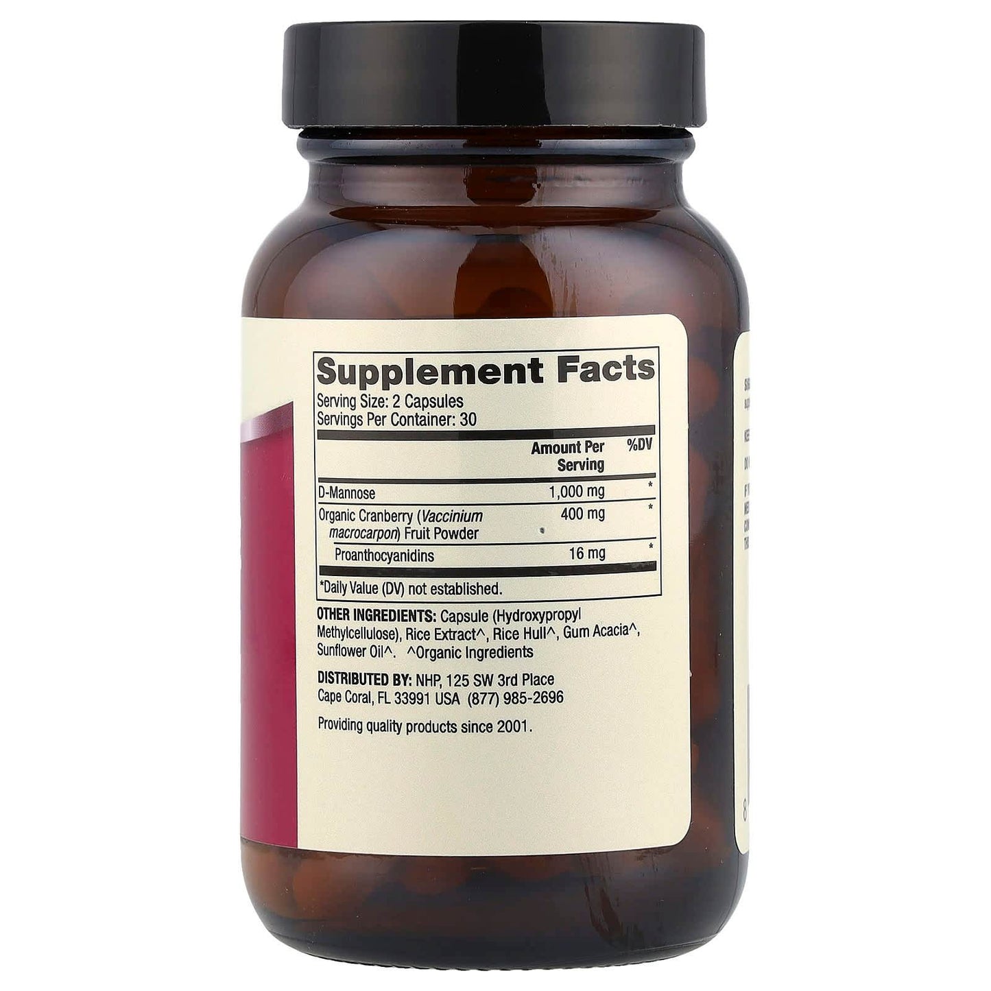 БАД Dr. Mercola, D-манноза и экстракт клюквы, 60 капсул - Boxette Shop