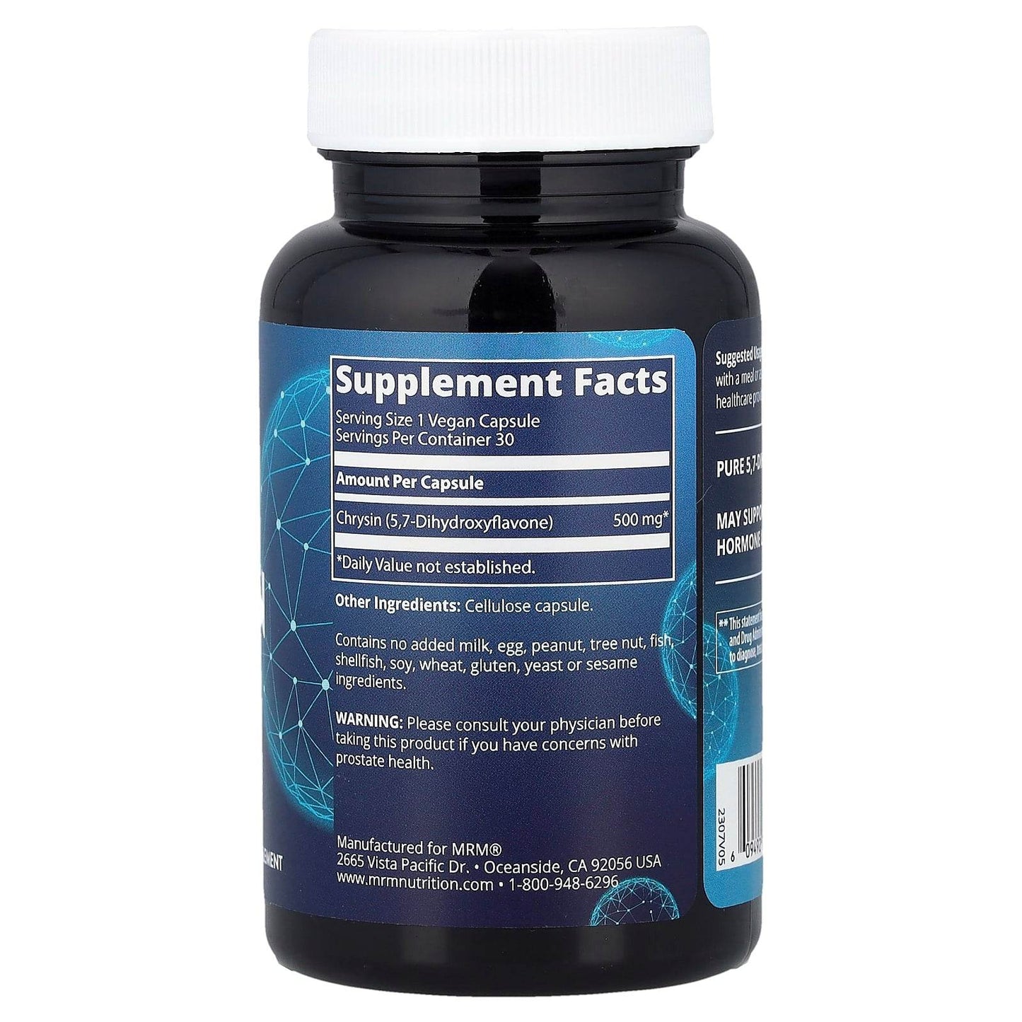 БАД MRM Nutrition, Хризин 500, 30 капсул - Boxette Shop