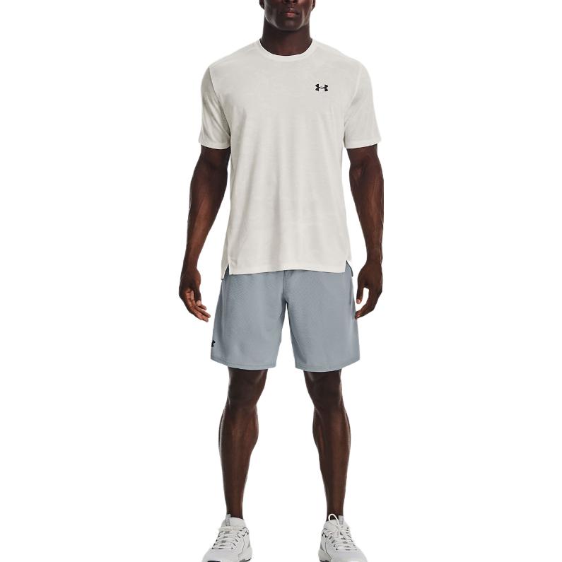 Under armour solid logo stretch waistband athletic shorts men's harbour blue