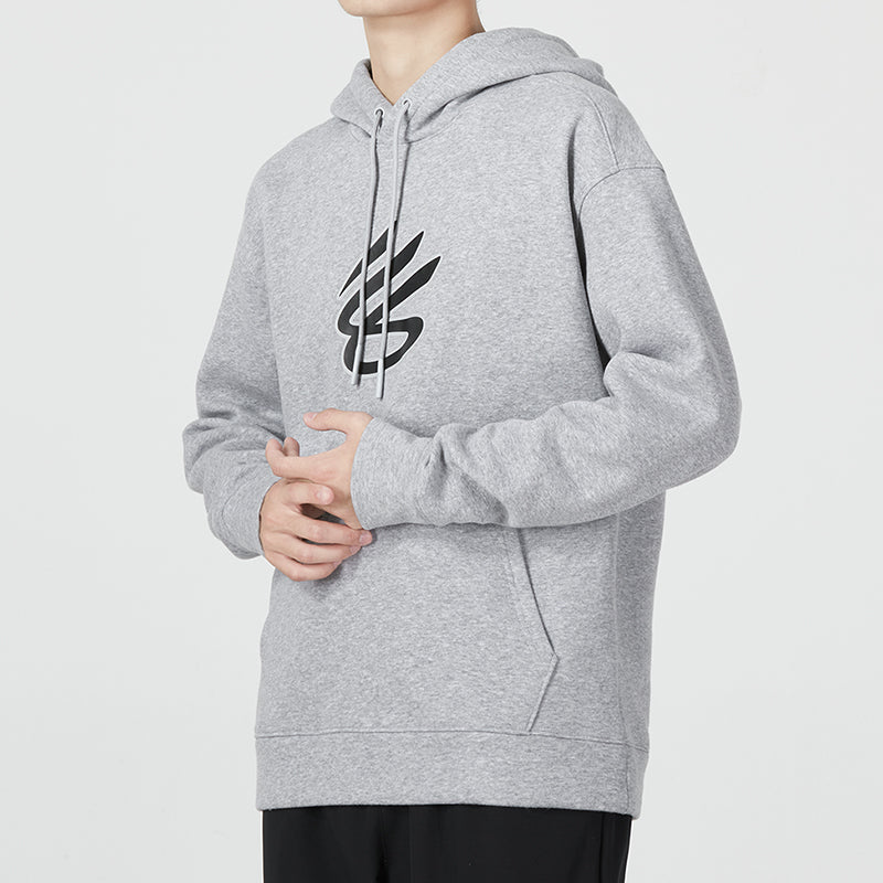 Under armour curry геометрический принт спортивные повседневные капюшоном с длинными рукавами свитер мужской серый