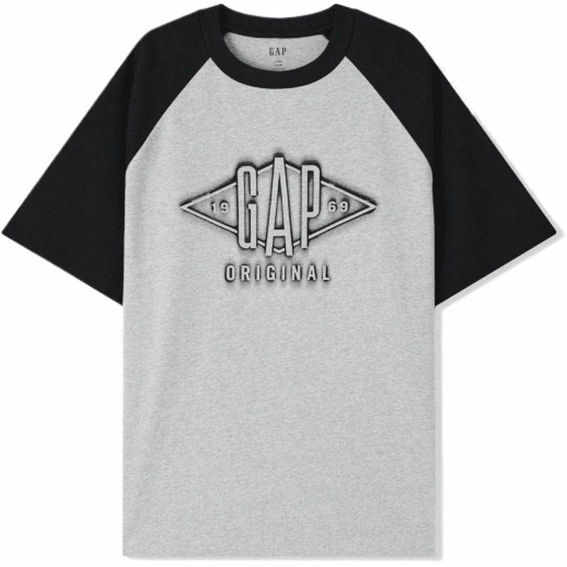 Gap urban casual collection хлопковая футболка с плечевым швом и круглым вырезом с коротким рукавом мужские и женские футболки - Boxette Shop
