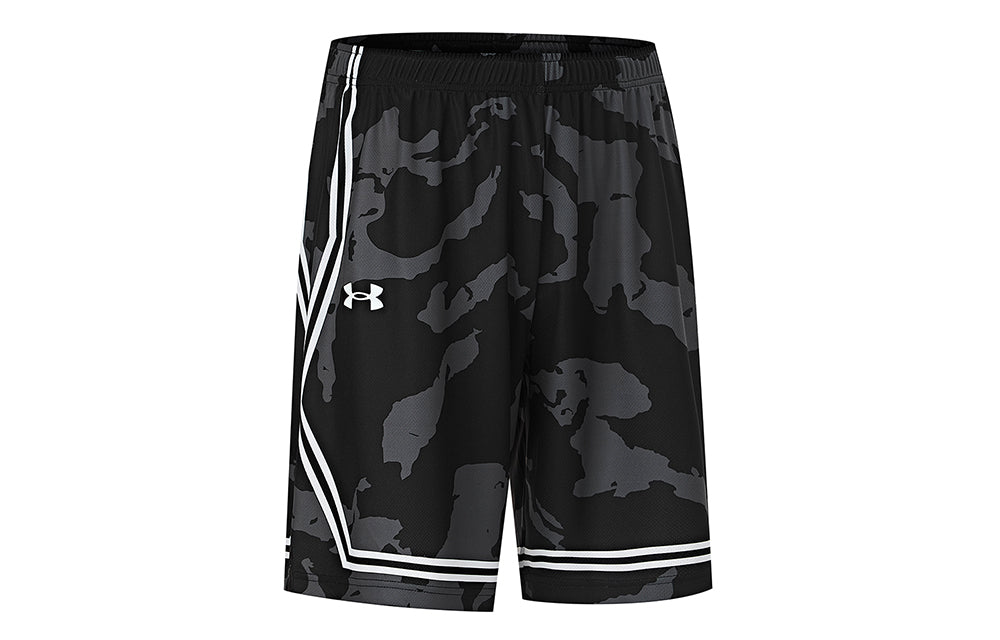 Under armour фитнес бег эластичная талия баскетбол брюки спортивные шорты унисекс черный