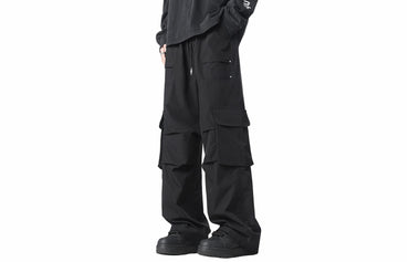 Paddy Julia American outdoor vintage logging, micro-pleated dizayn ma'nosi bir rang cho'ntaklar o'rta bel galstuk kamar bo'sh tekis sudrab erga yuz yuz kundalik ish shim bilan bir xil modellari bilan erkaklar va ayollar