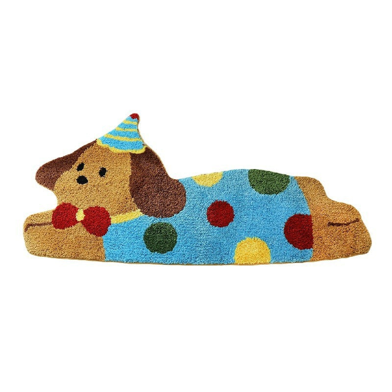 Chhatwal & jonsson adorable collection cute animal tufted flocking blanket thickened bedroom cooler bedside blanket living room absorbent coffee table sofa carpet rugs