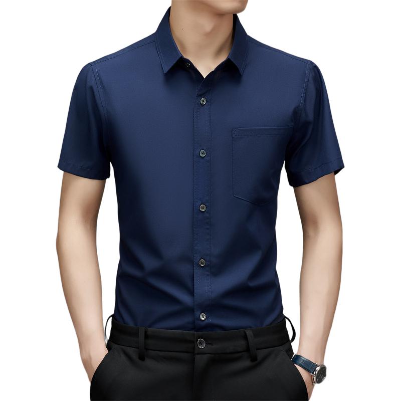 Pierre Cardin Pierre Cardin pastga tushadigan yoqa keksa kundalik ko'ylak yozgi qisqa yengli ko'ylak erkaklar modellari