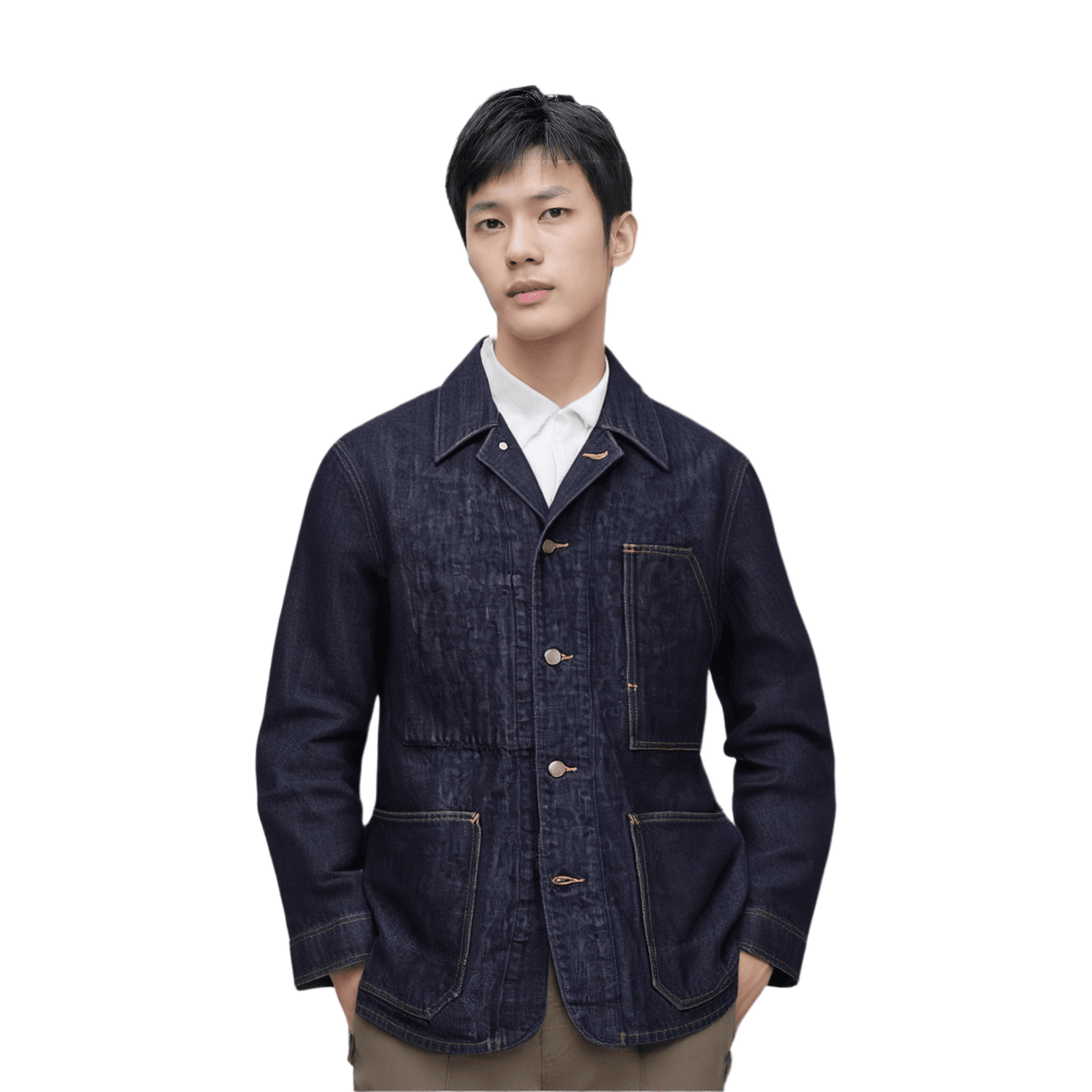 Джинсовая куртка мужская Джинсовая Uniqlo - Boxette Shop