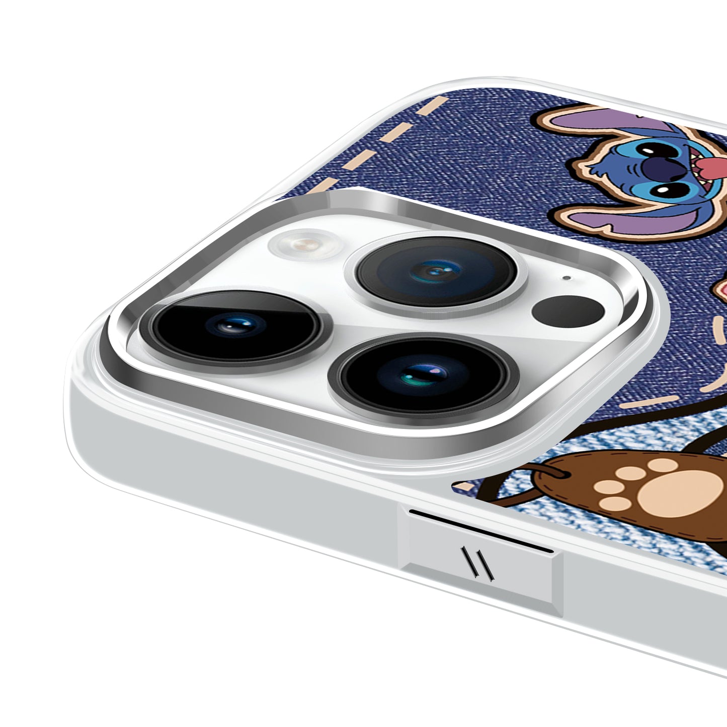 Disney ABS+PC materiali metall bo'yoq oyna himoyachisi muzli shisha Hipster qiziqarli Daniy tikuv Apple/Apple 16Pro Max/Plus/iPhone15/14/13Pro uchun multfilm animatsiyasi