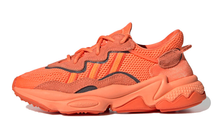 Adidas originals ozweego collection low top athletic casual shoes orange teens