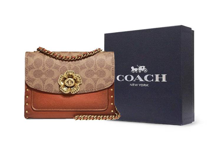 Сумка женская Coach Parker 18 Rivet Camellia Chain Flap - Boxette Shop