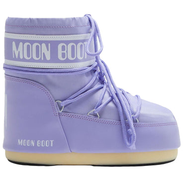 Moon boot легкие короткие снежные ботинки на средней подошве мужские и женские фиолетовые белые