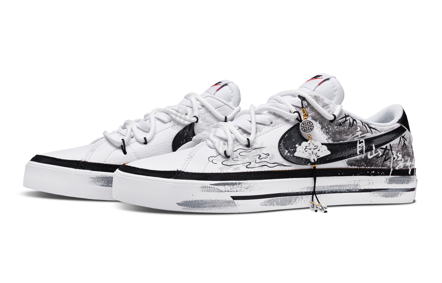 【кроссовки на заказ】nike court legacy кожаные удобные обтянутые износостойкие низкие верхние кроссовки мужские и женские темно-серые