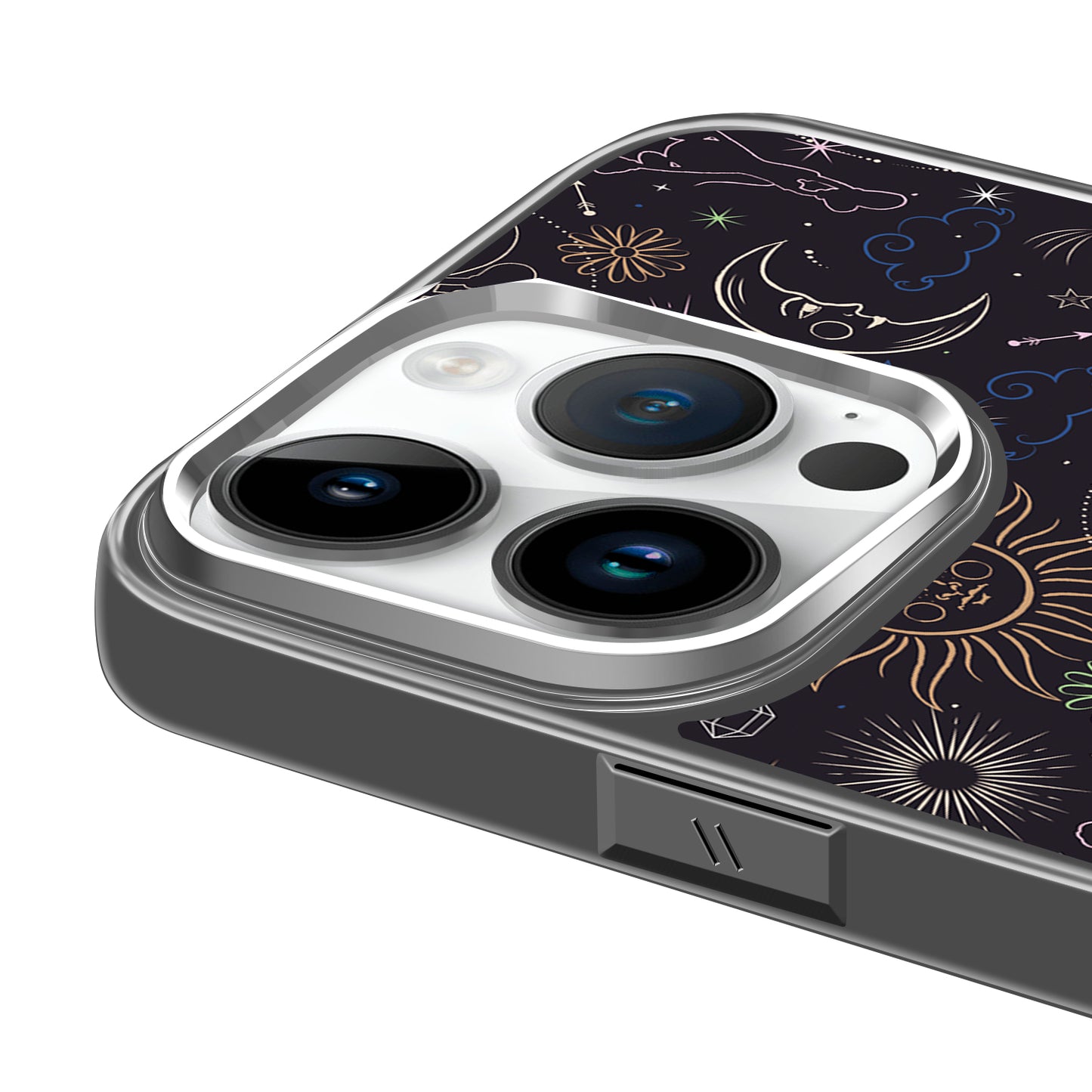 Disney ABS+PC materiali ijodiy to'lqini Mikki bosmaxona uchun yuqori sifatli metall bo'yoq oynasi qo'riqchisi olma/olma 16promax/plus/iphone15/14/13pro multfilm animatsiyasi uchun muzli shisha telefon qutisi