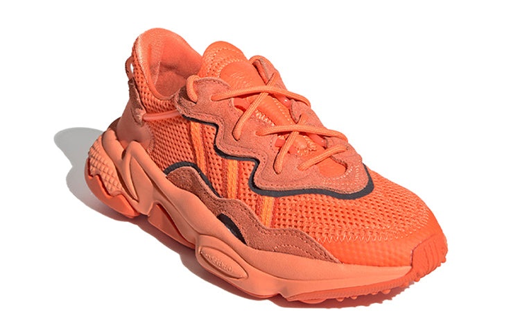 Adidas originals ozweego collection low top athletic casual shoes orange teens