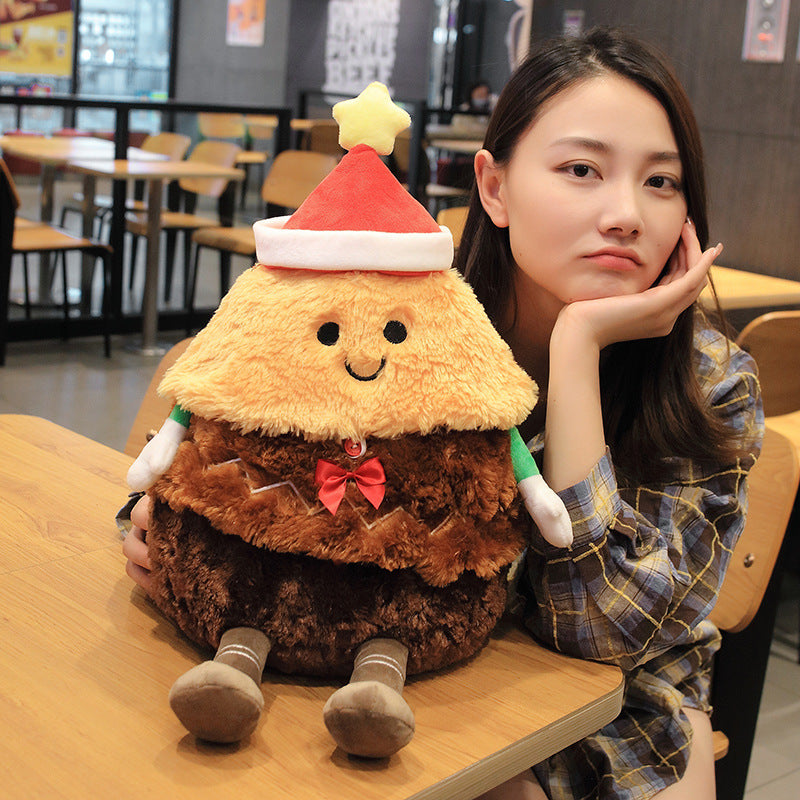 Bobbi bear father christmas and gingerbread man plush doll 45cm tall