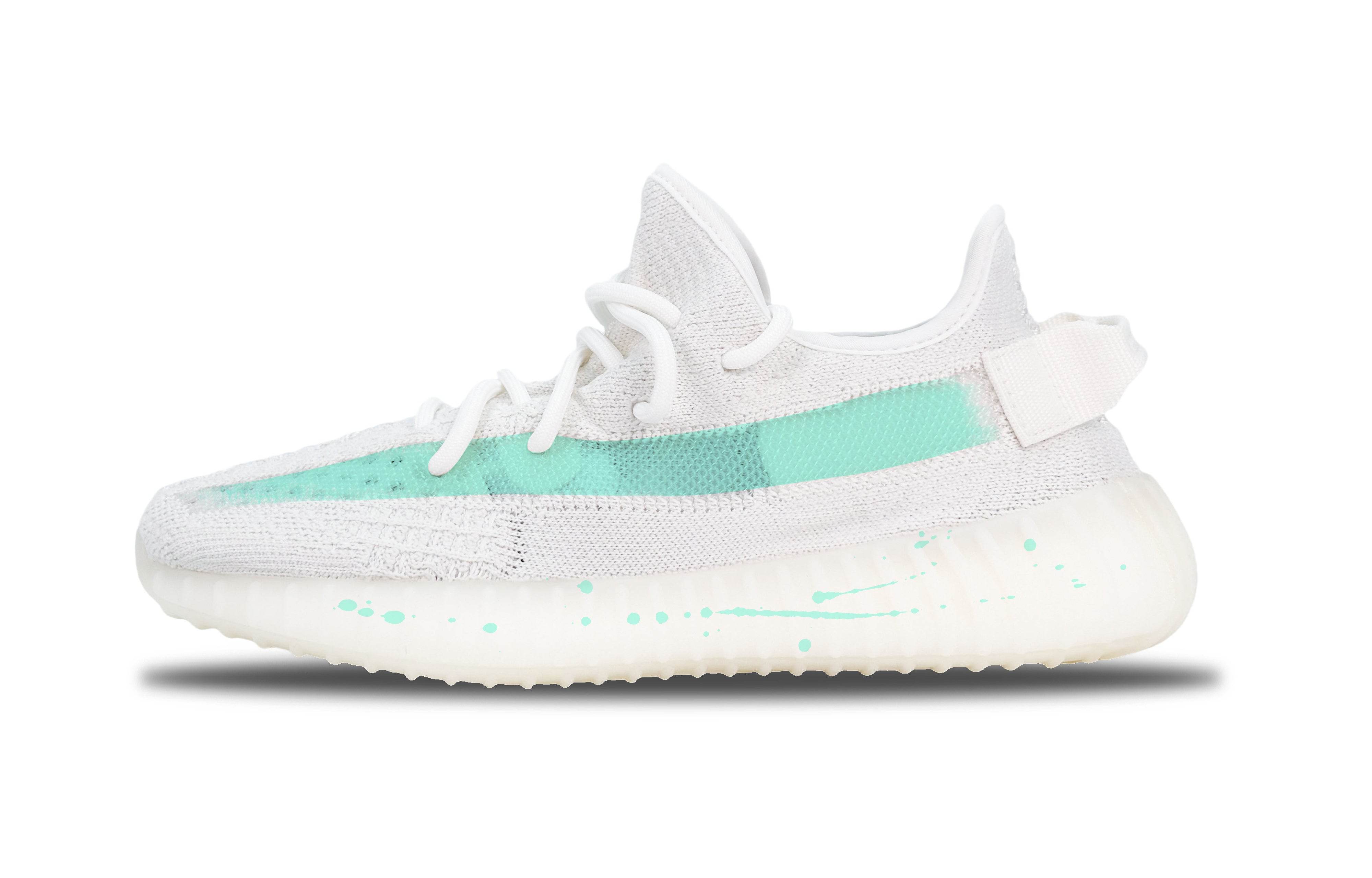 Кроссовки Adidas Originals Yeezy Boost 350 V2 Rain Han - Boxette Shop