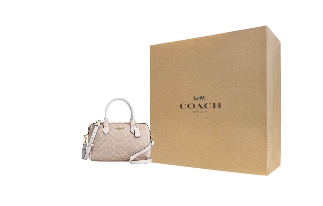 Сумка женская Coach Rowan 25 Branded Logo Zip Closure - Boxette Shop