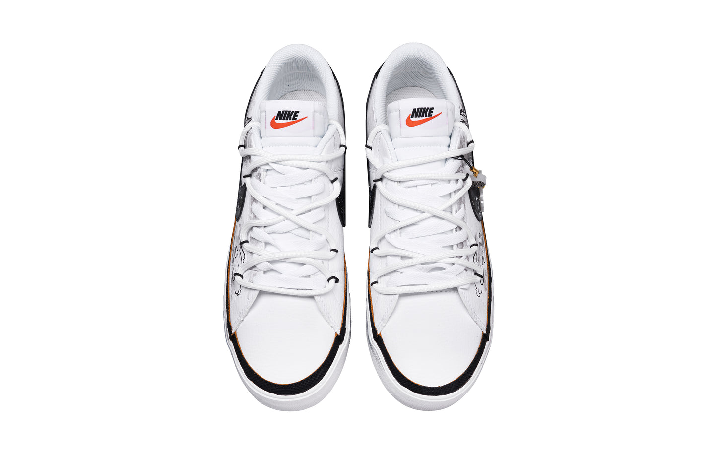 【кроссовки на заказ】nike court legacy кожаные удобные обтянутые износостойкие низкие верхние кроссовки мужские и женские темно-серые