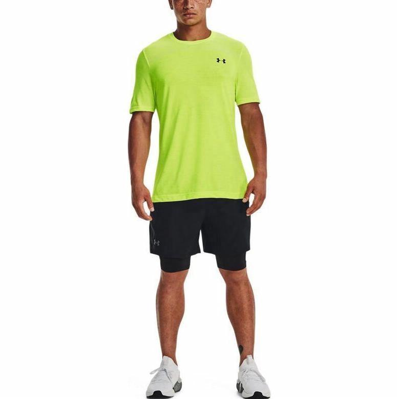 Under armour vanish 2-в-1 тренировочные шорты для фитнеса и бега мужские черные
