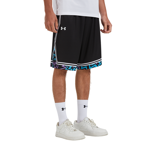 Under armour тренировочные эластичные баскетбольные штаны спортивные шорты мужские черные