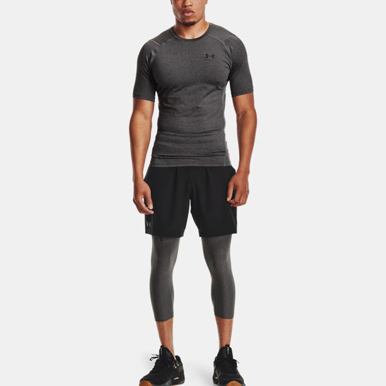 Ua heatgear® armour athletic training tight breathable pants men's carbon grey