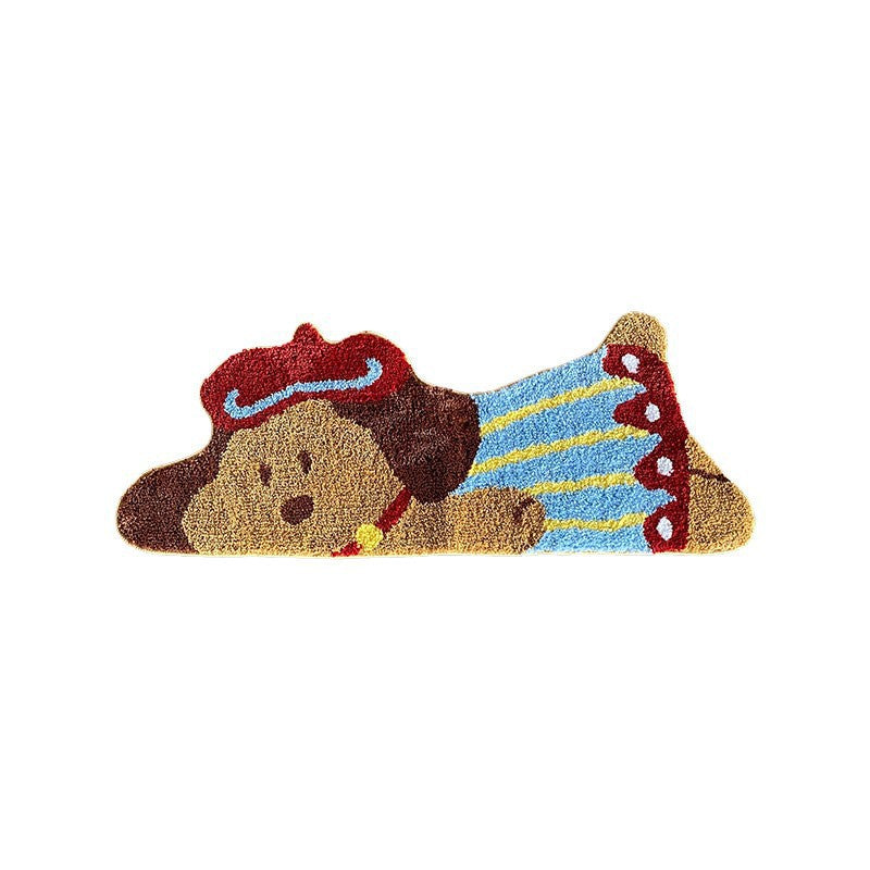 Chhatwal & jonsson adorable collection cute animal tufted flocking blanket thickened bedroom cooler bedside blanket living room absorbent coffee table sofa carpet rugs