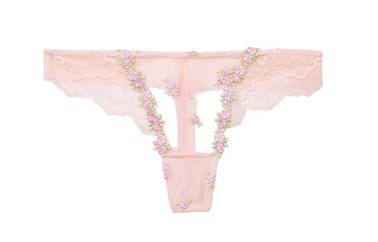 Victoria's secret victoria's secret clashing colours легкие сетчатые стринги с цветочным орнаментом женские 1 пара cherry blossom pink - Boxette Shop