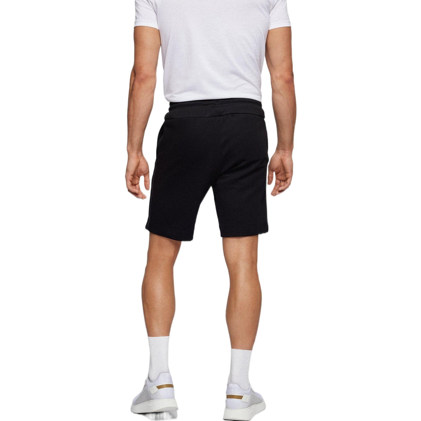 Hugo Boss erkaklar uchun qora kundalik logotipli bosma shortilar