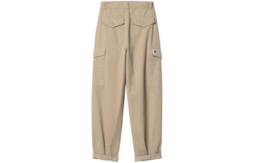 Carhartt wip fw24 Collins shim ko'krak nishoni naqshli plili fermuarli erkin ish shimlari ayollar uchun xaki