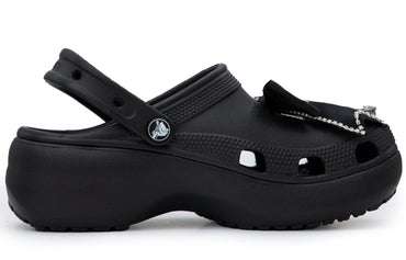 Шлепанцы женские Crocs Classic Platform Clog Black Butterfly Temptation - Boxette Shop