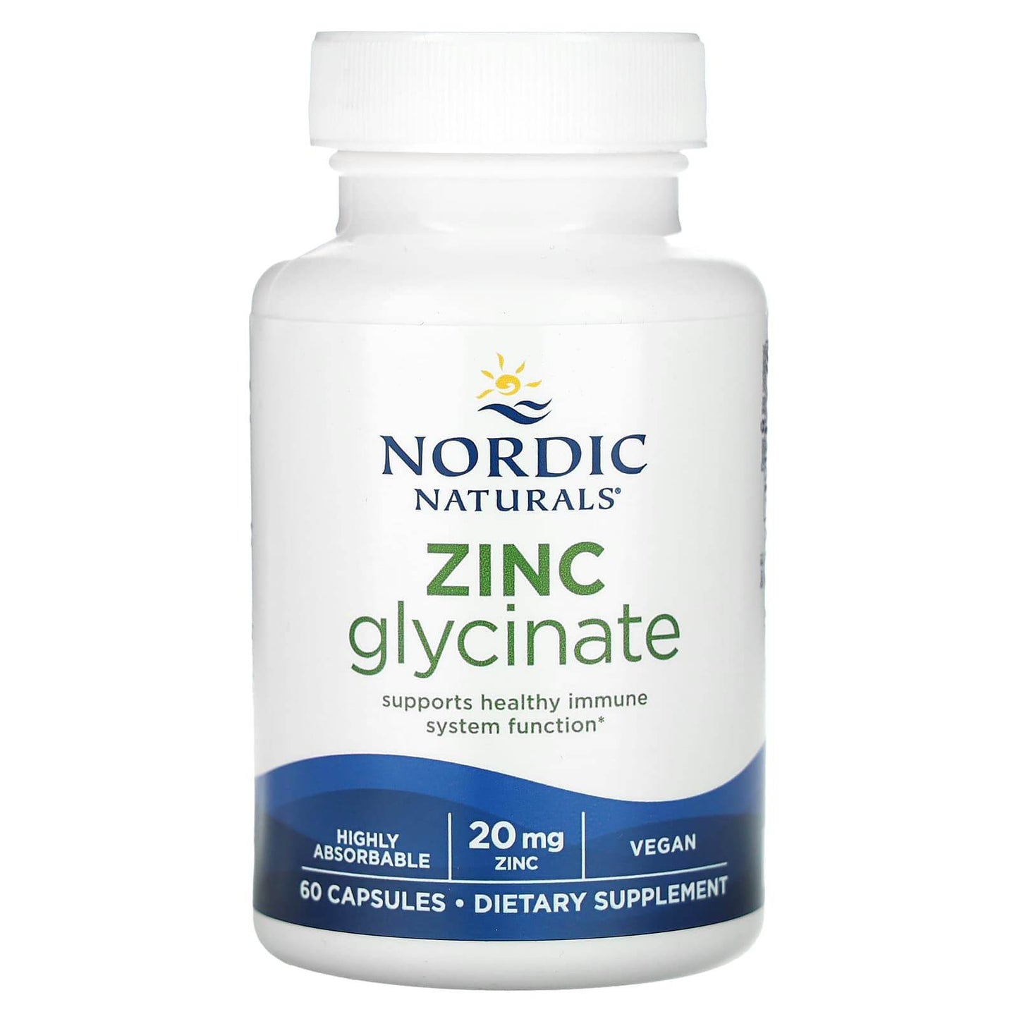 БАД Nordic Naturals, zinc glycinate 20 мг, 60 капсул - Boxette Shop