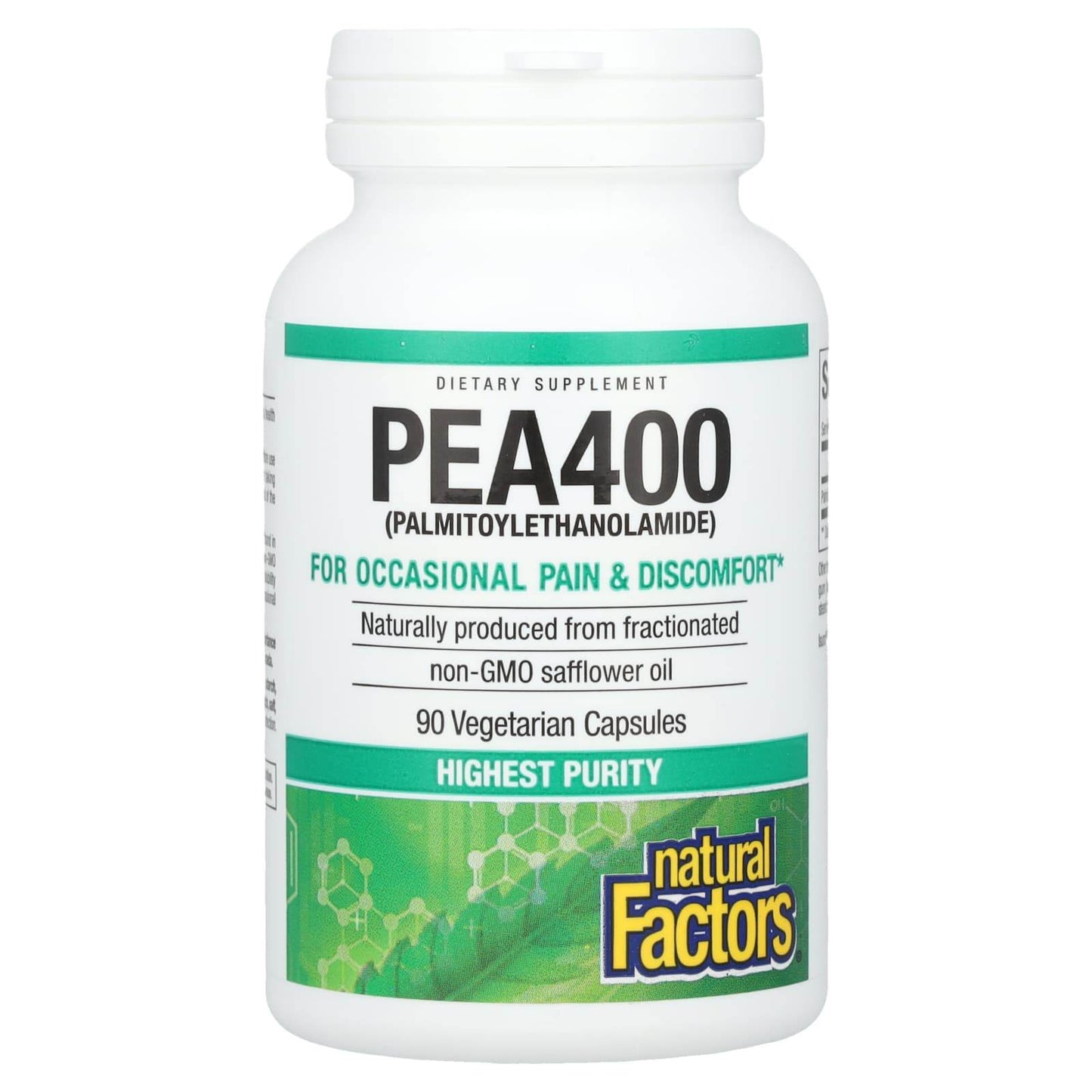 БАД Natural Factors PEA400, пальмитоилэтаноламид, 400 мг, 90 капсул - Boxette Shop