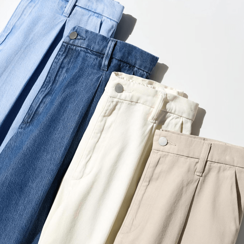 Джинсы женские Uniqlo Relaxed Drape Frayed Zip - Boxette Shop