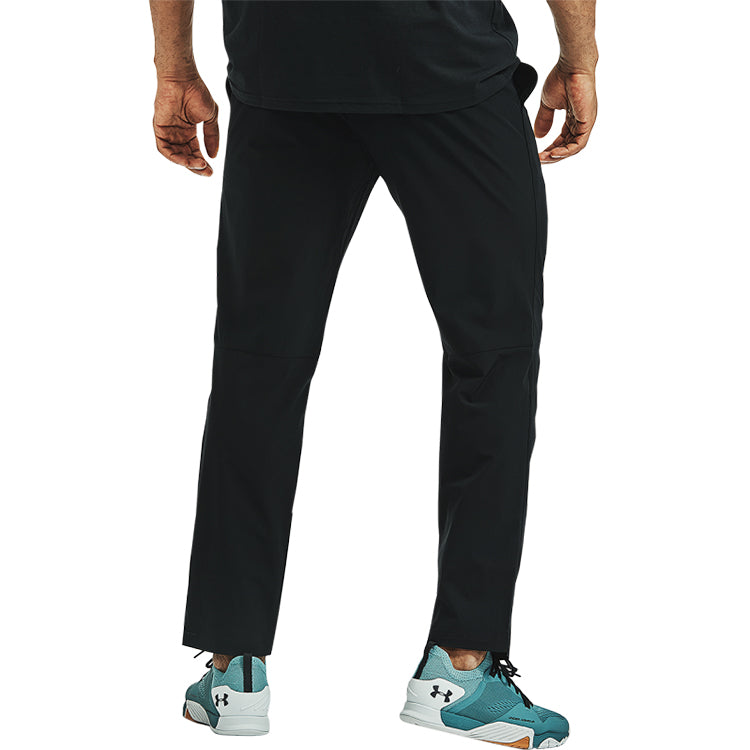 Under armour woven series slim fit woven running training long knit sweatpants men's black