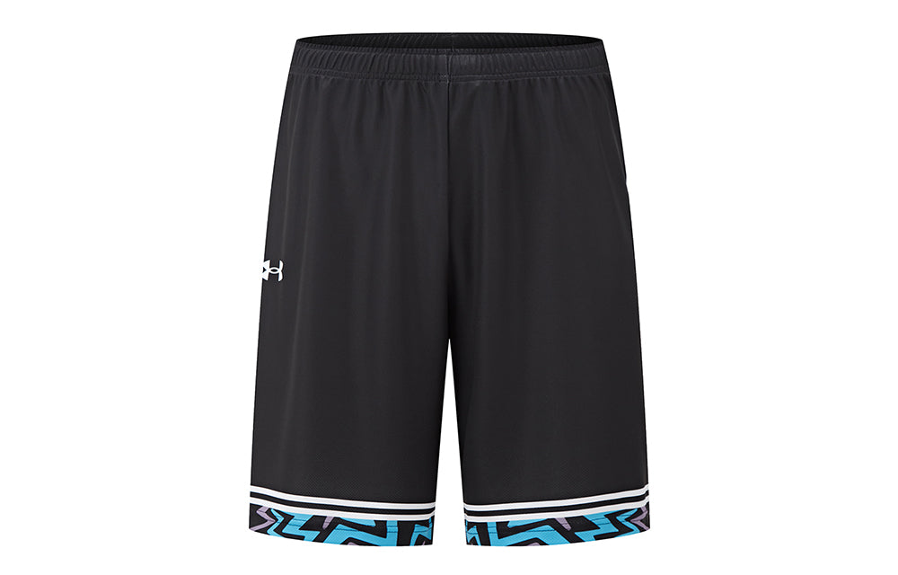 Under armour тренировочные эластичные баскетбольные штаны спортивные шорты мужские черные