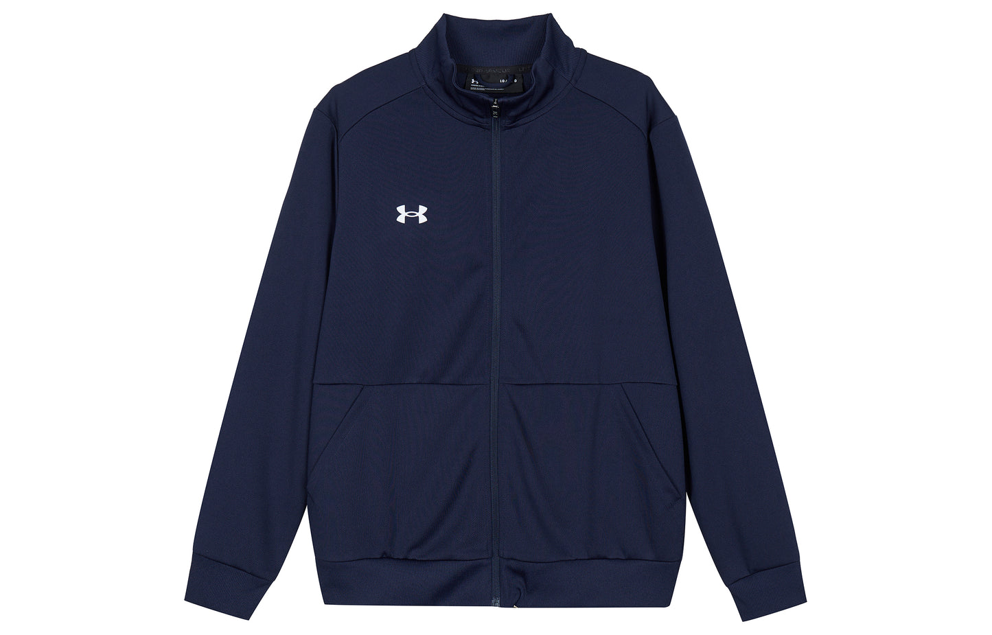 Under armour andromeda сплошной цвет воротник случайные фитнес бег дышащий спортивная куртка мужская синий