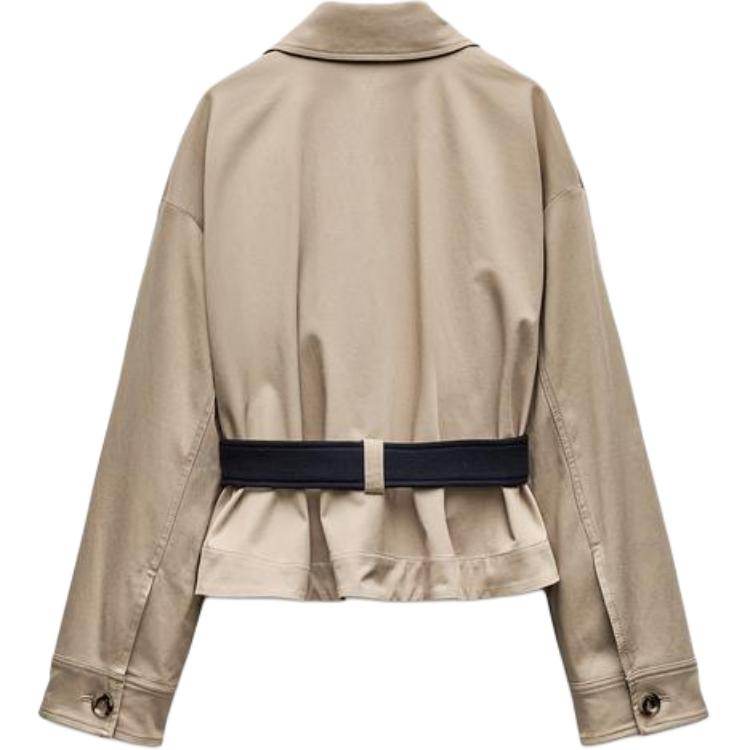 Zara zw collection цветной однобортный пиджак с отворотом на поясе и длинными рукавами женский - Boxette Shop