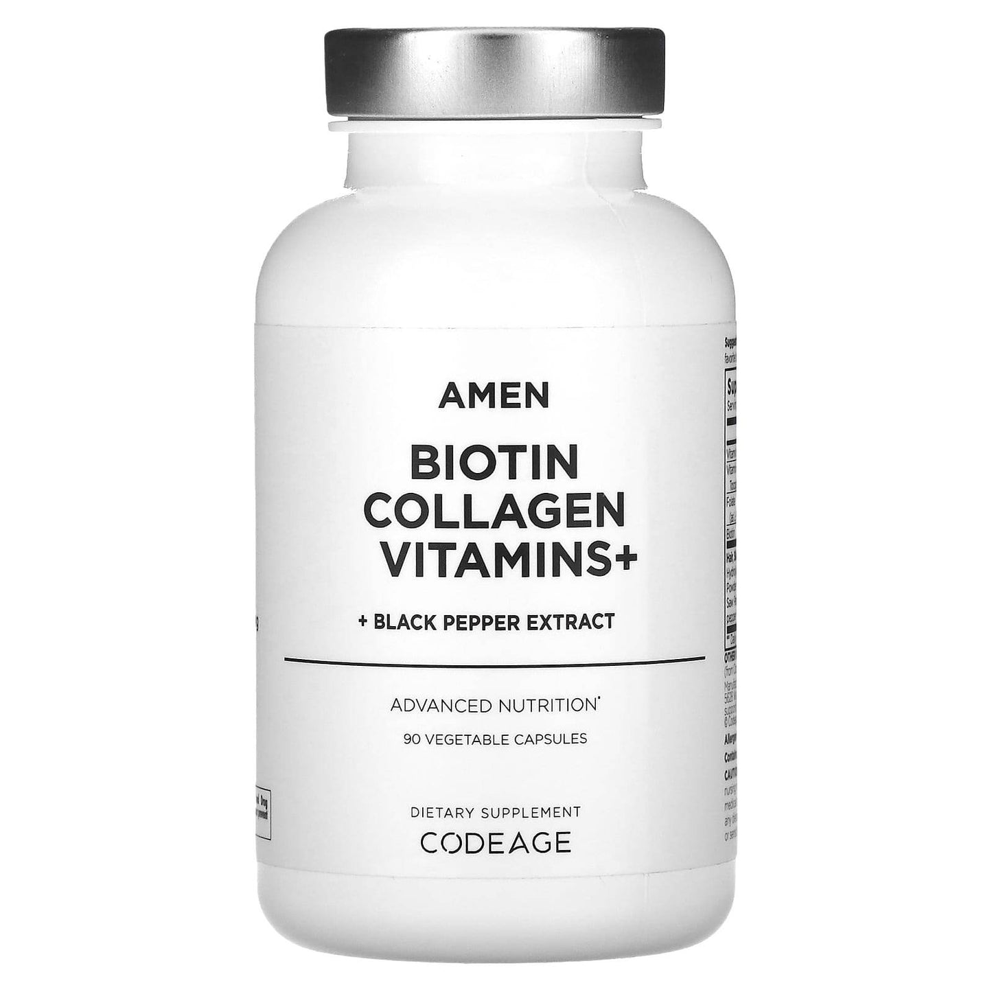 БАД Codeage Amen, биотин, коллаген и витамины, 90 капсул - Boxette Shop