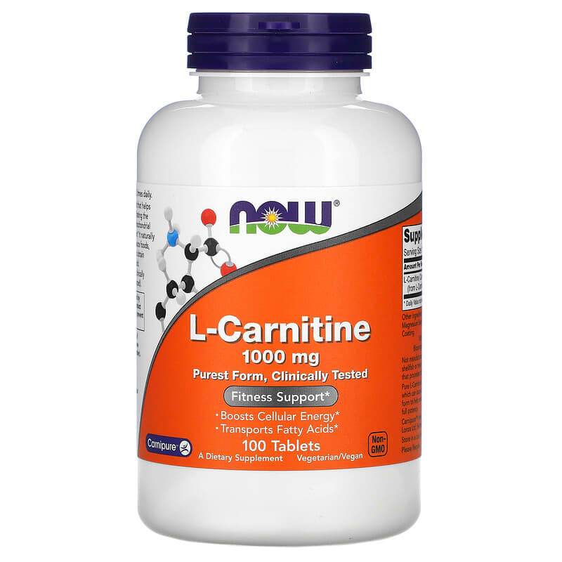 БАД NOW Foods L-Carnitine 1000 mg - Boxette Shop