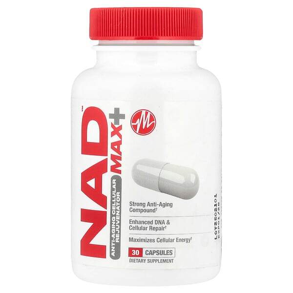БАД Metabolic Nutrition, NAD DAILY / MAX / MAX+, 30 капсул - Boxette Shop