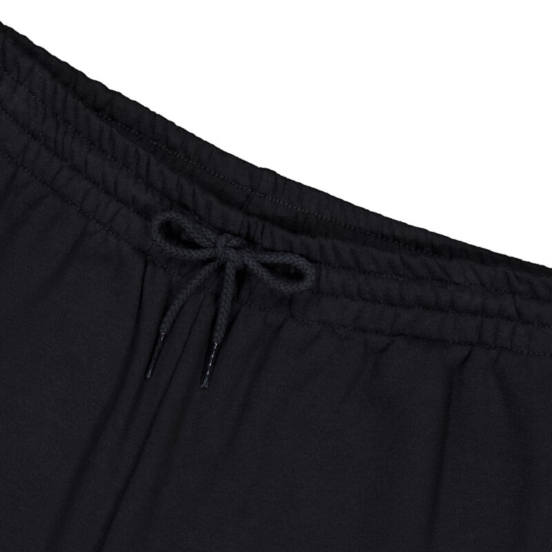 New Balance Sport Life Solid Color Kichkina logotipli to'rli trikotaj erkaklar qora sport shortilari